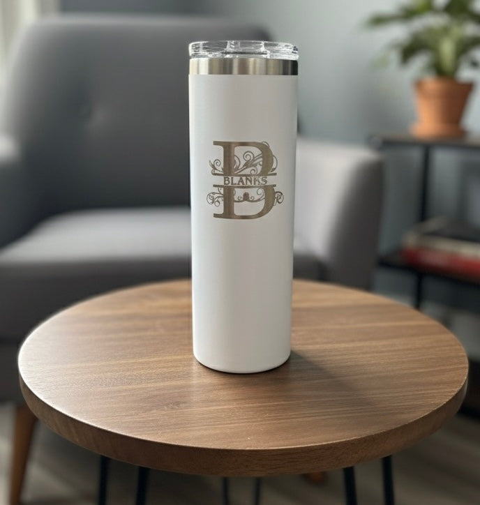 Monogrammed 20oz Skinny Tumbler
