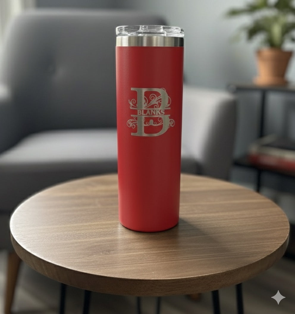 Monogrammed 20oz Skinny Tumbler