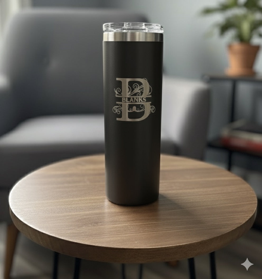 Monogrammed 20oz Skinny Tumbler