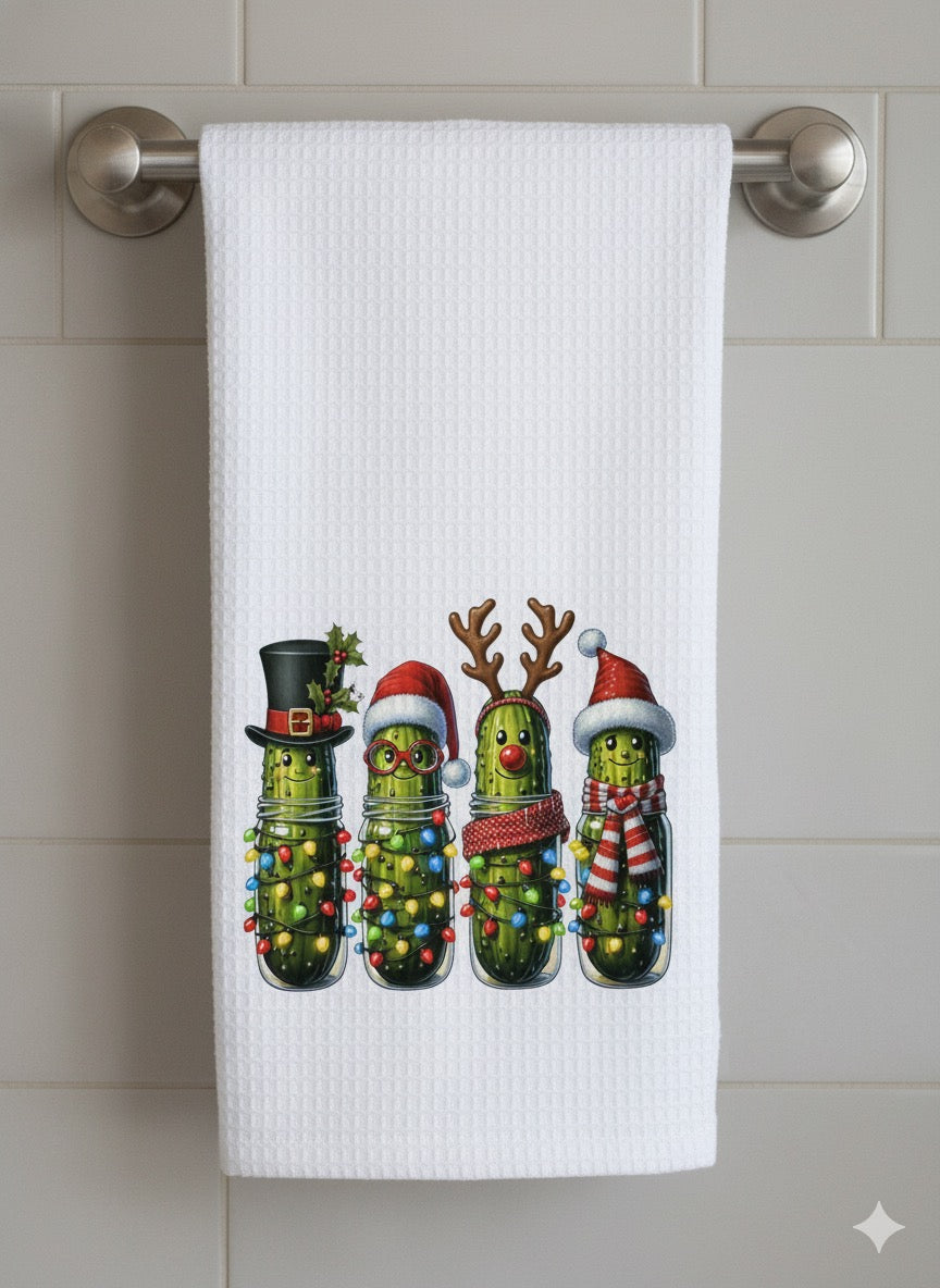 "Christmas Pickle" Tea Towel