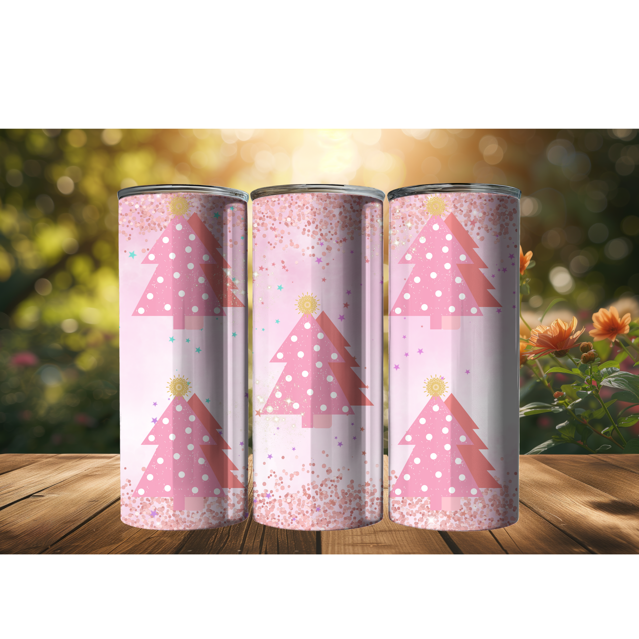 20 oz Skinny Tumbler (Christmas Themed)