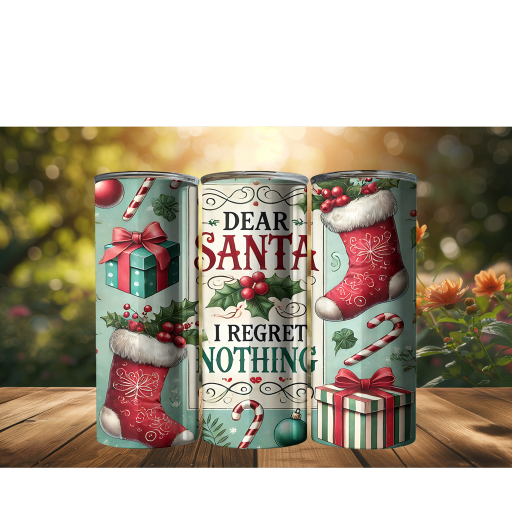 20 oz Skinny Tumbler (Christmas Themed)