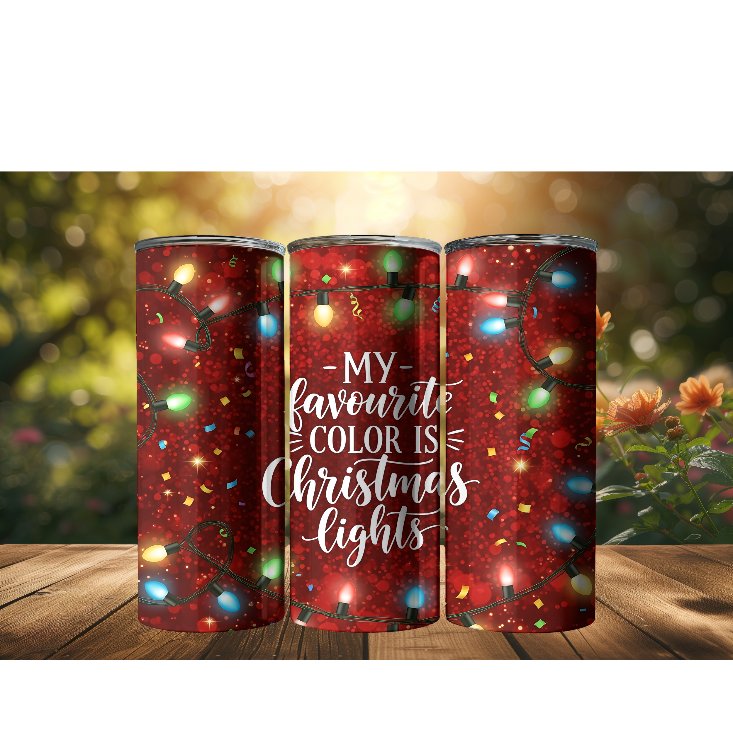 20 oz Skinny Tumbler (Christmas Themed)