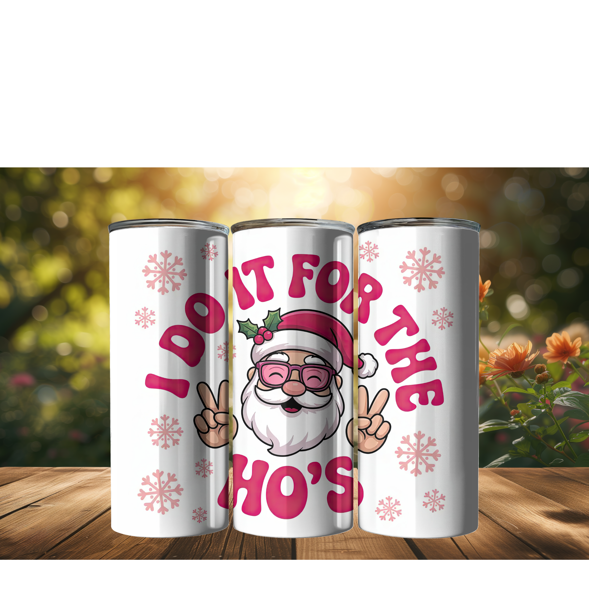 20 oz Skinny Tumbler (Christmas Themed)