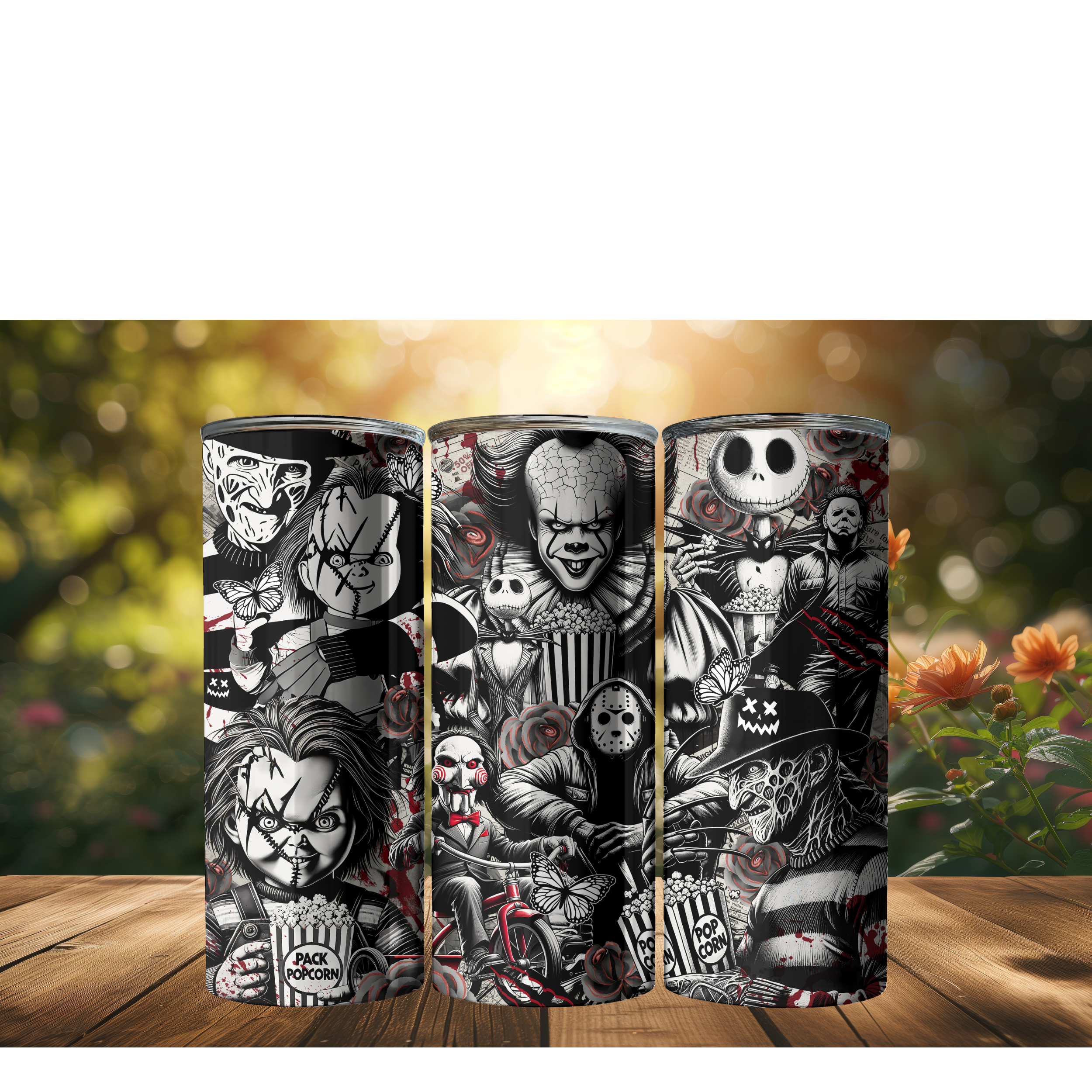 20 oz Skinny Tumbler (Spooky Themed)