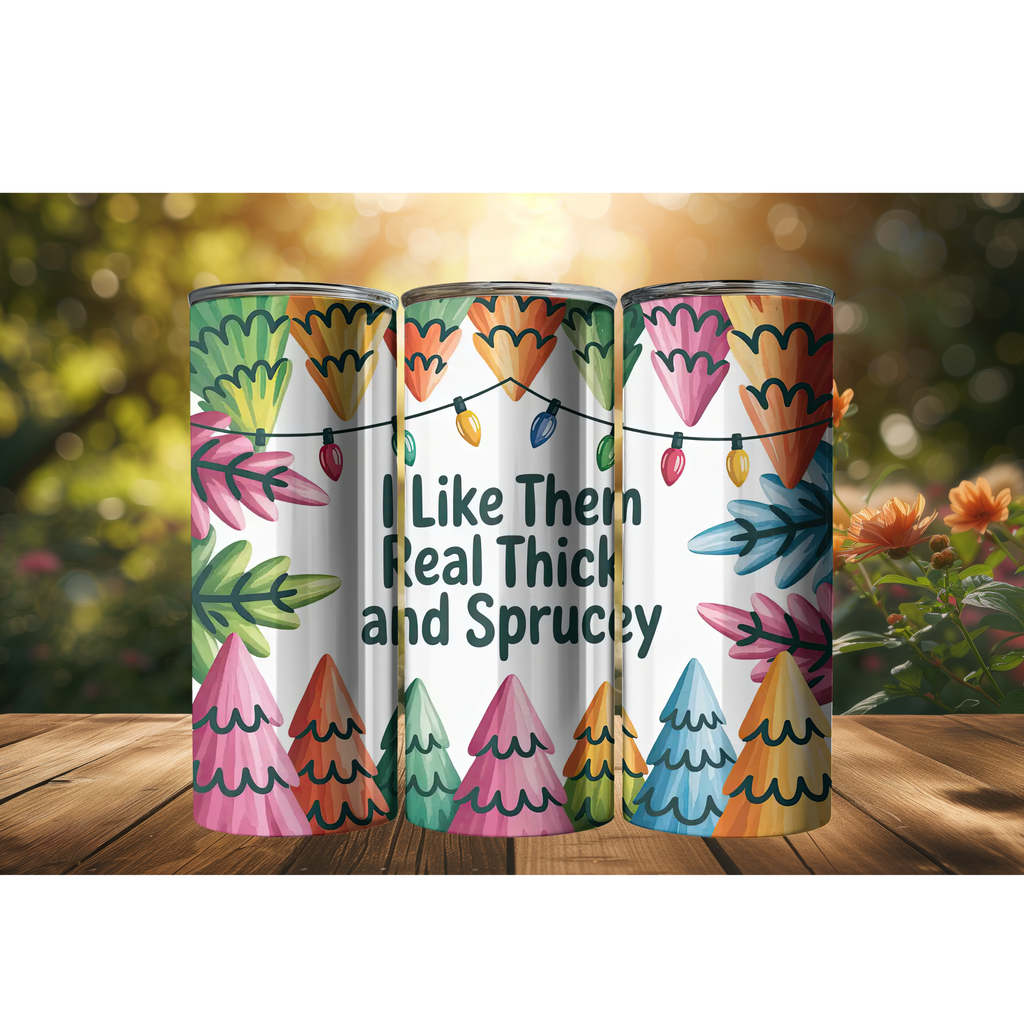 20 oz Skinny Tumbler (Christmas Themed)