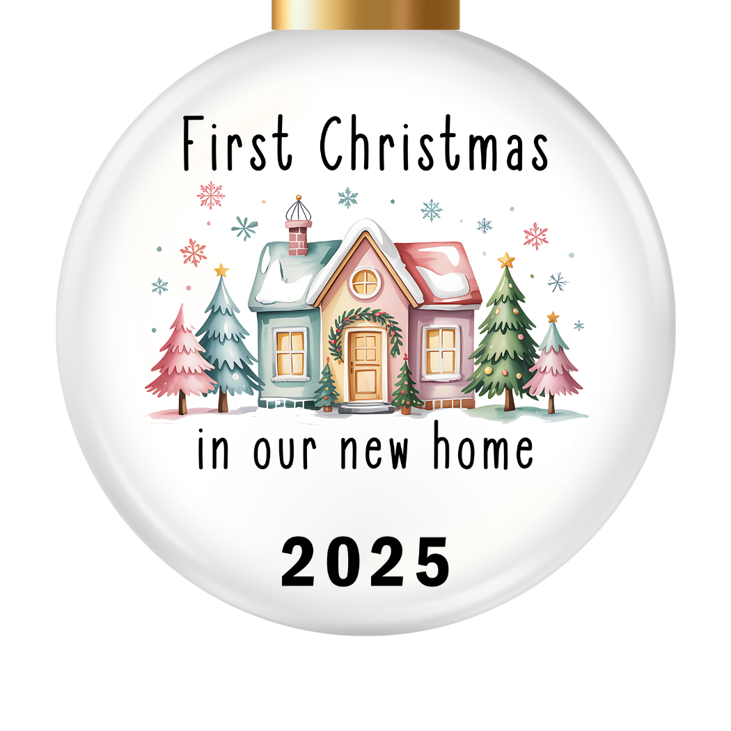 "First Christmas in New Home" Sublimated Ornament