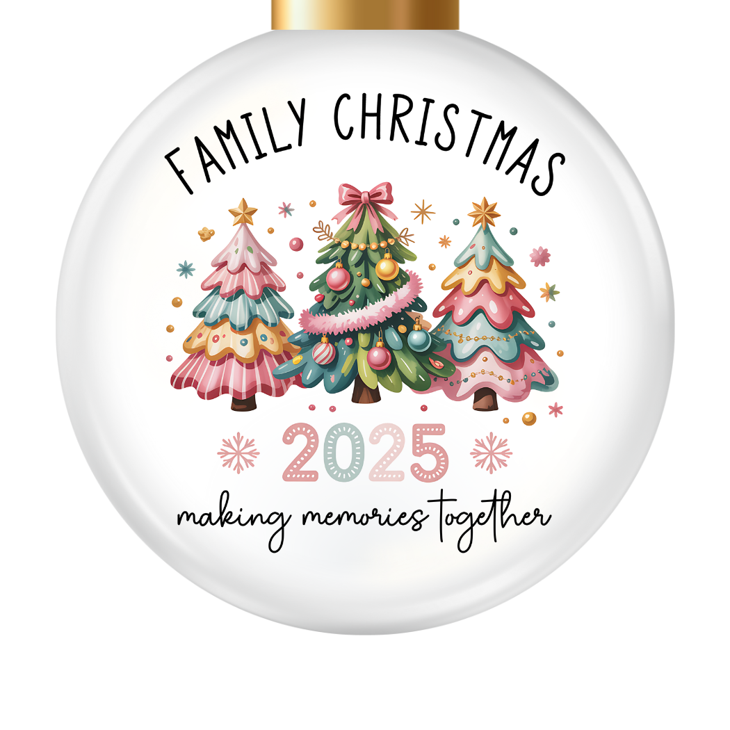 "Family Christmas 2025" Sublimated Ornament